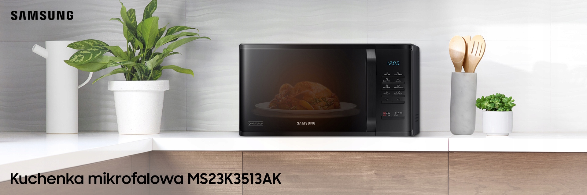 Kuchenka mikrofalowa Samsung MS23K3513AK Model MS23K3513AK