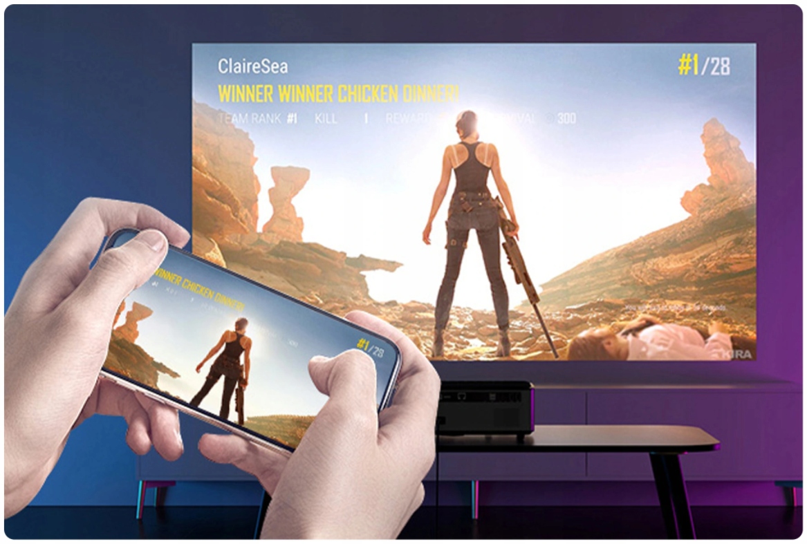 PROJEKTOR RZUTNIK FULLHD LED WIFI ANDROID BLUETOOTH 150" biurowy domowy Model MultiPic 5.1