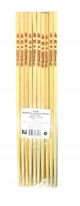 Pałeczki bambusowe z nadrukiem 10 par