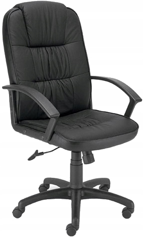 Fotel skórzany ZIKO obrotowe czarny Nowy Styl