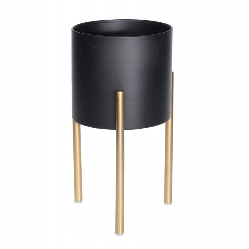 Osłonka DONICZKA metalowa czarna złota na stojaku Rodzaj osłonka