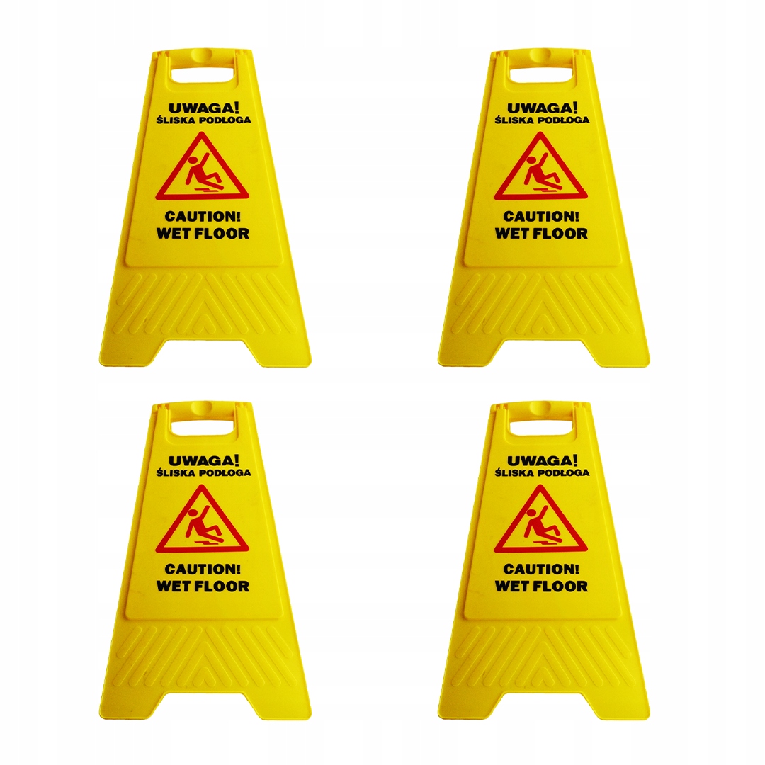 Tabule Pozor kluzká Podlaha reklamní tabule výstražná 4x Caution! Wet Floor