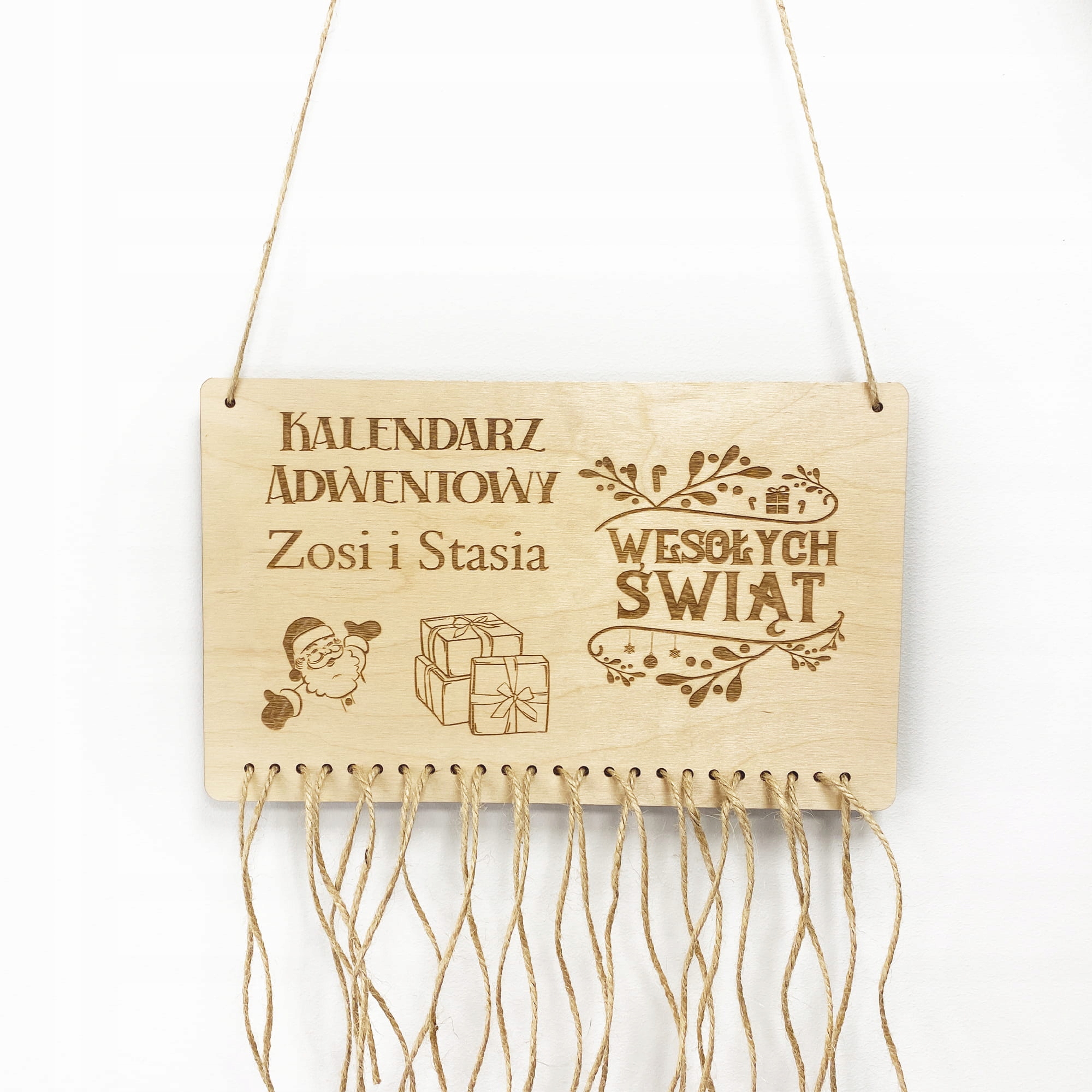 KALENDARZ ADWENTOWY z grawerem dla dziecka BAZA
