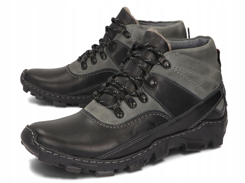 

Półbuty Zimowe Buty Polskie Skóra 187 Czarny 42