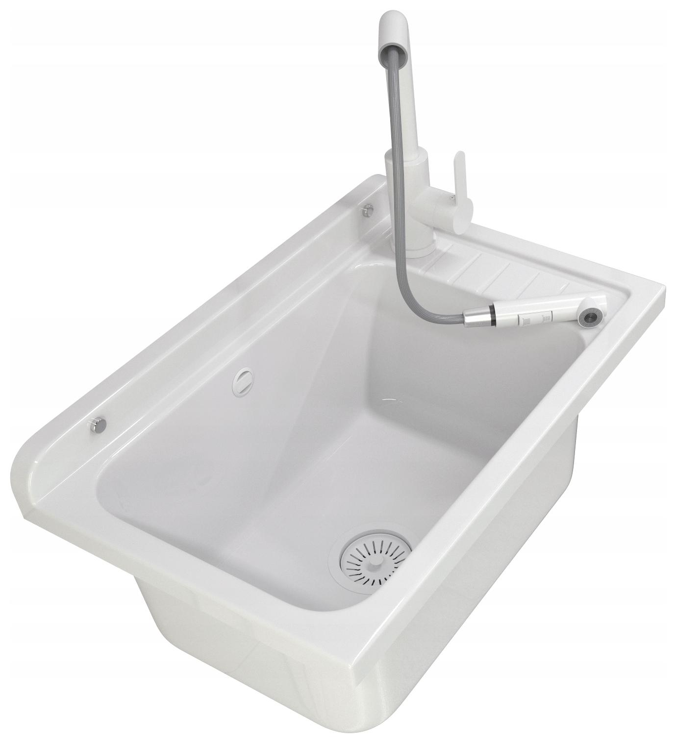 Technický Dřez Komora Bílá Baterie Vytahovací Sprcha Prádelna Garáž Monza