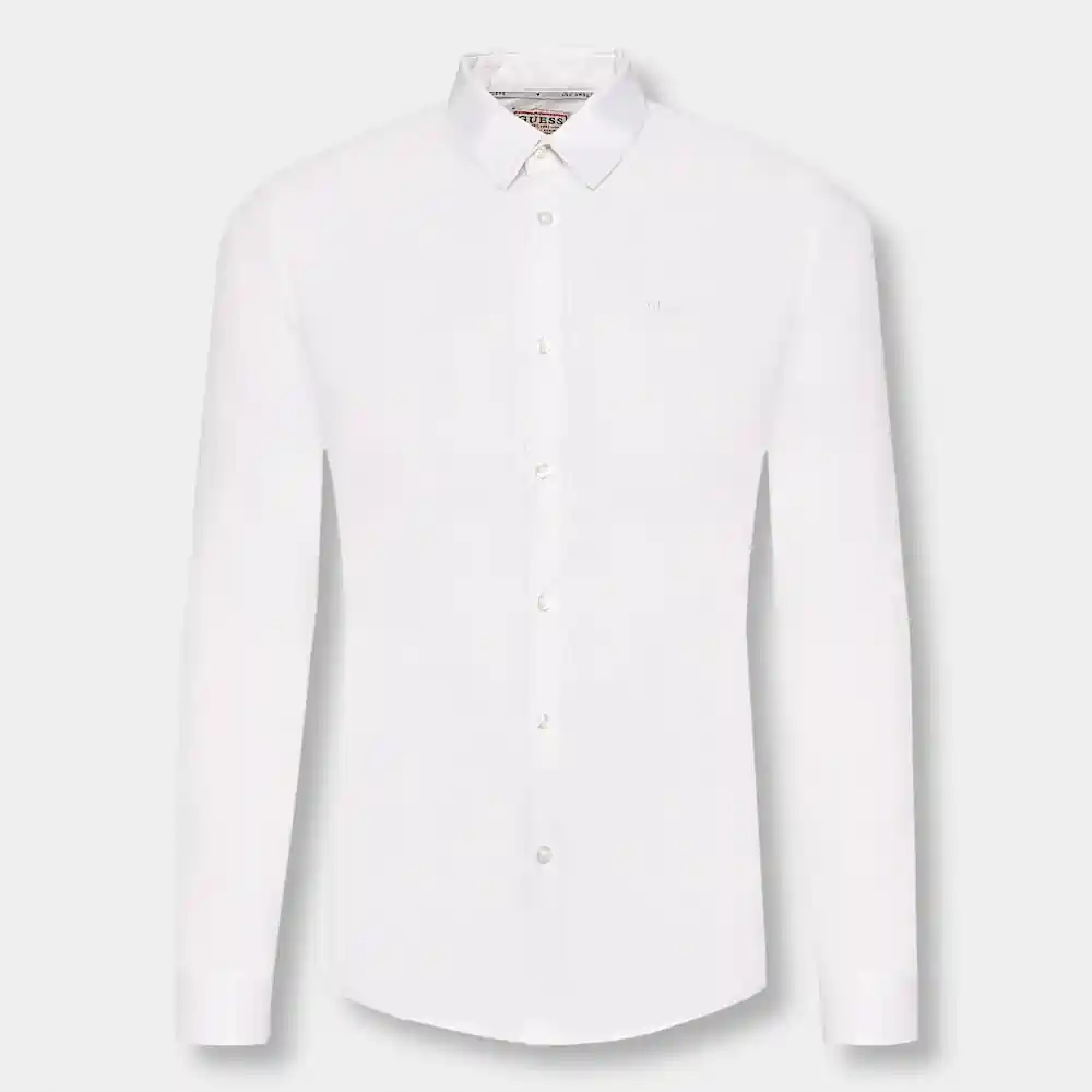 Pánská košile Bílá Slim Fit Guess L