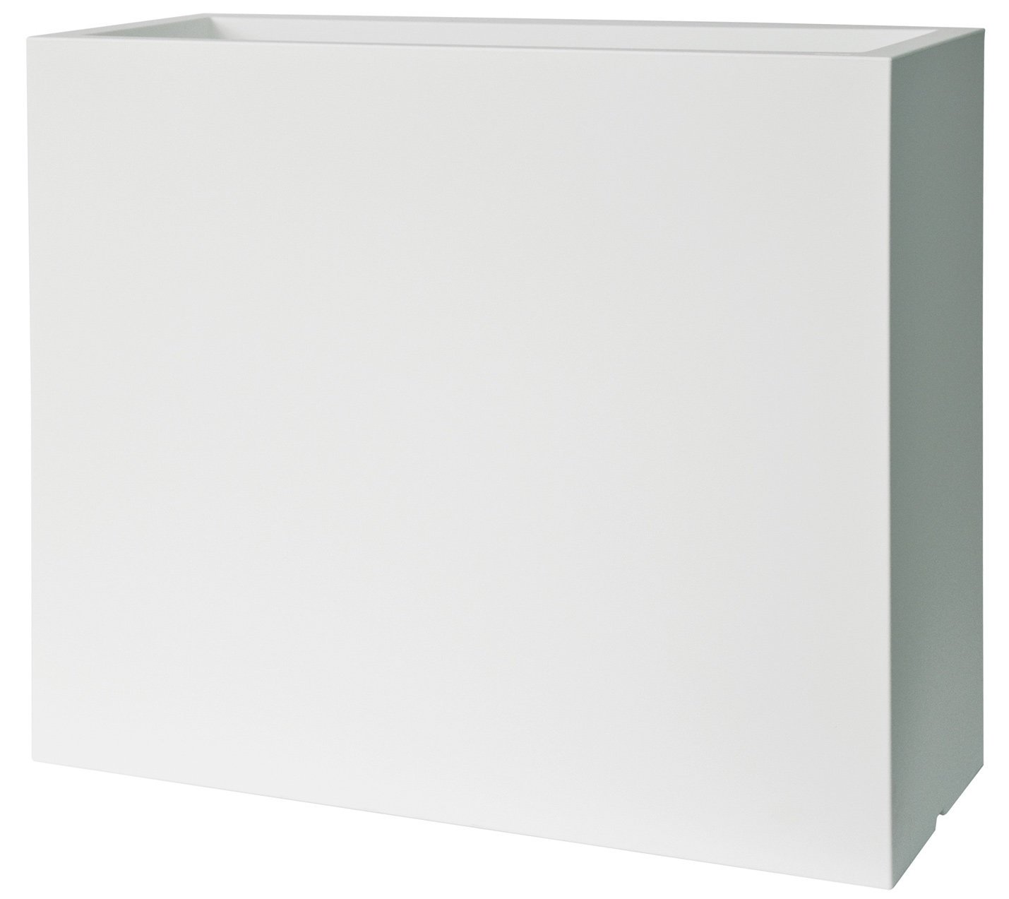 biała prostokątna wysoka donica Kube High 80x30/70