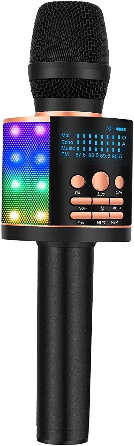 Mikrofon Pro Karaoke Bonaok Přenosný Bezdrátový Bluetooth Pouzdro