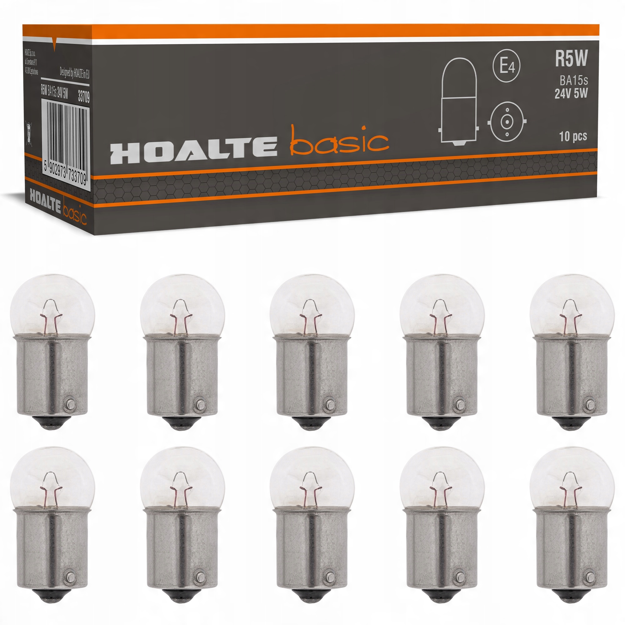 

Żarówki R5W BA15s 5W 12V opakowanie 10szt halogen