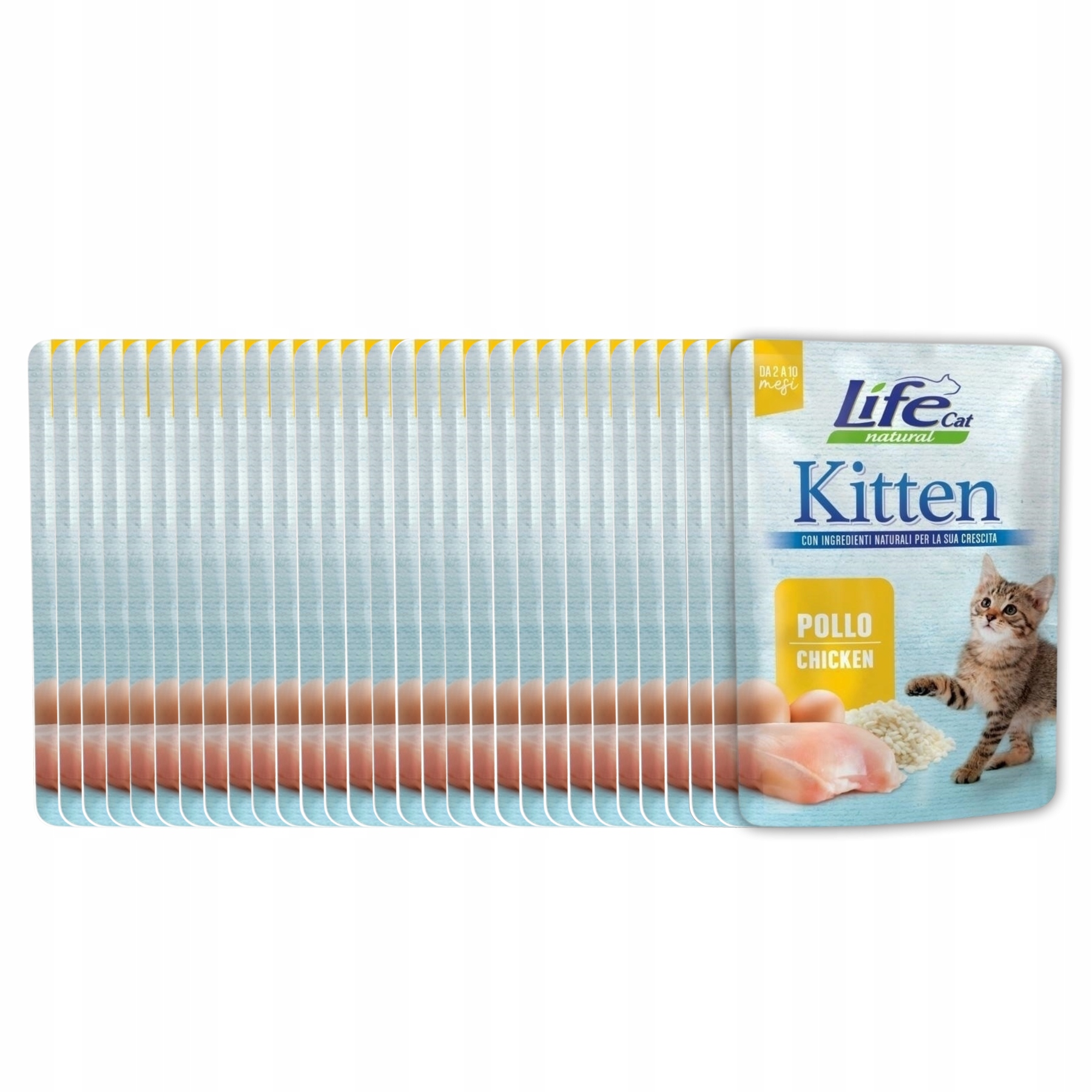 Levně Life Cat Natural Kitten Krmivo pro koťata kapsička Set 30x70g Kuře