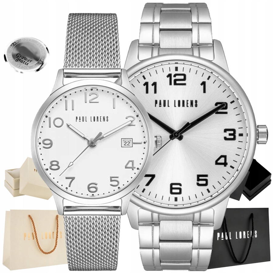 Sada hodinek pro páry Paul Lorens Guaro/stella ciferník s čísly Gravírování