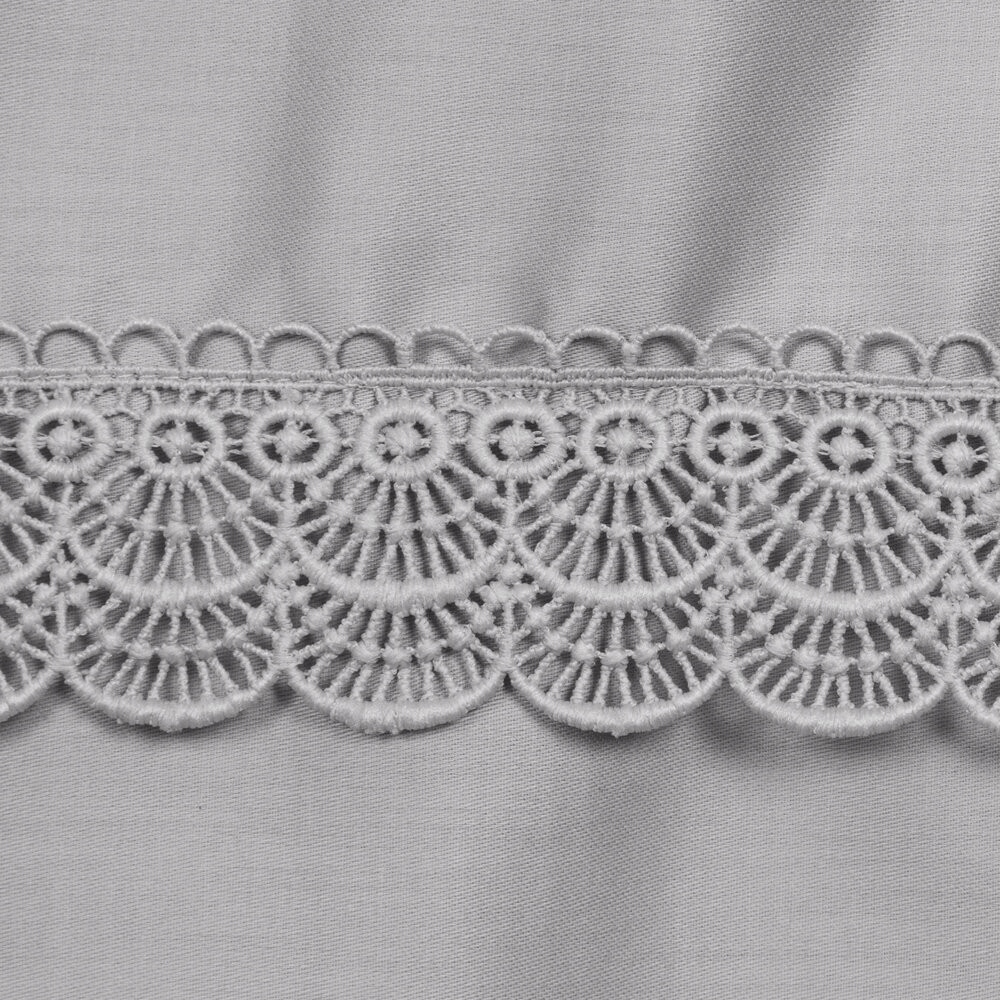 Súprava obliečok Nova Retro 220x200 strieborná čipka satén bavlna