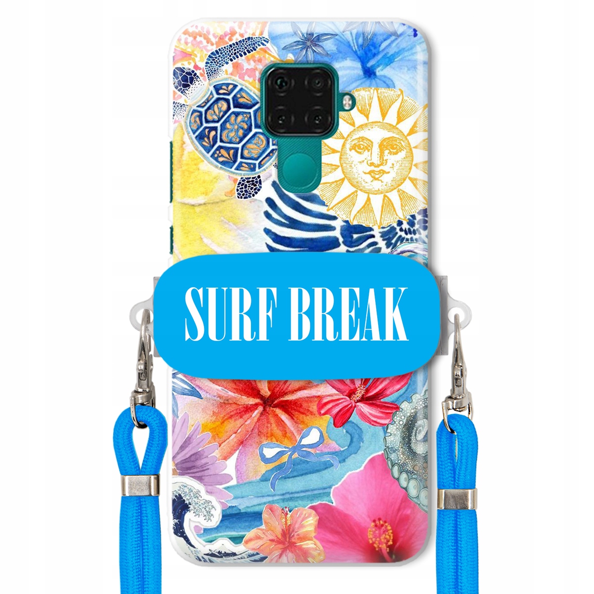 Puzdro pre Huawei Mate 30 Lite Modré vodítko držiak Surf Break Lata
