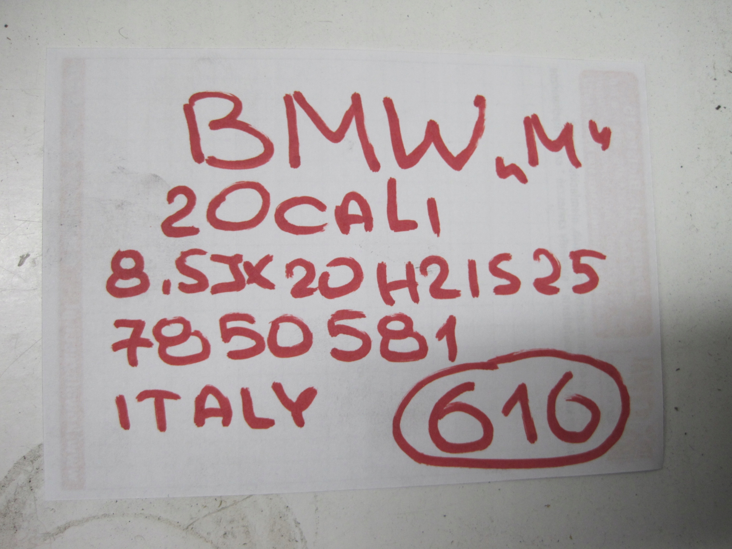 disk BMW G11 G12 M R20 7850581 NR 616