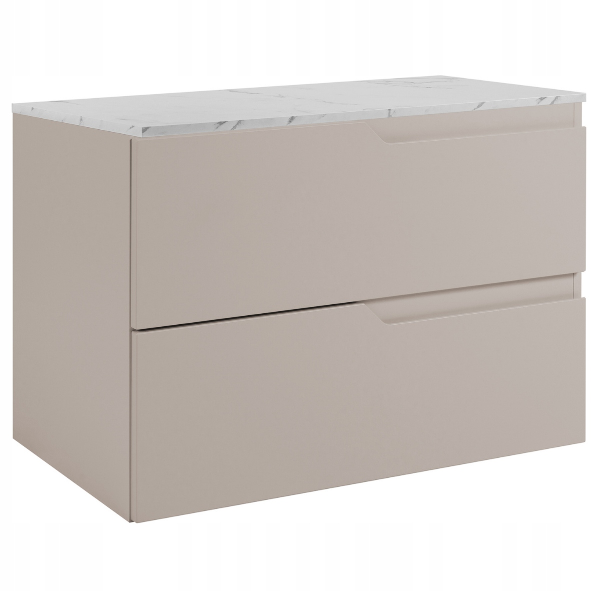 Koupelnová skříňka Pod Umyvadlo 80 kašmírová přední strana Mdf Blat Mramor