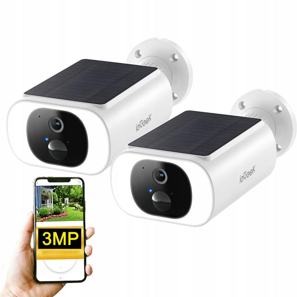 2 kusy Kamera Wifi Vnitřní Venkovní 3MPX Detekce Alarmu Vnitřní