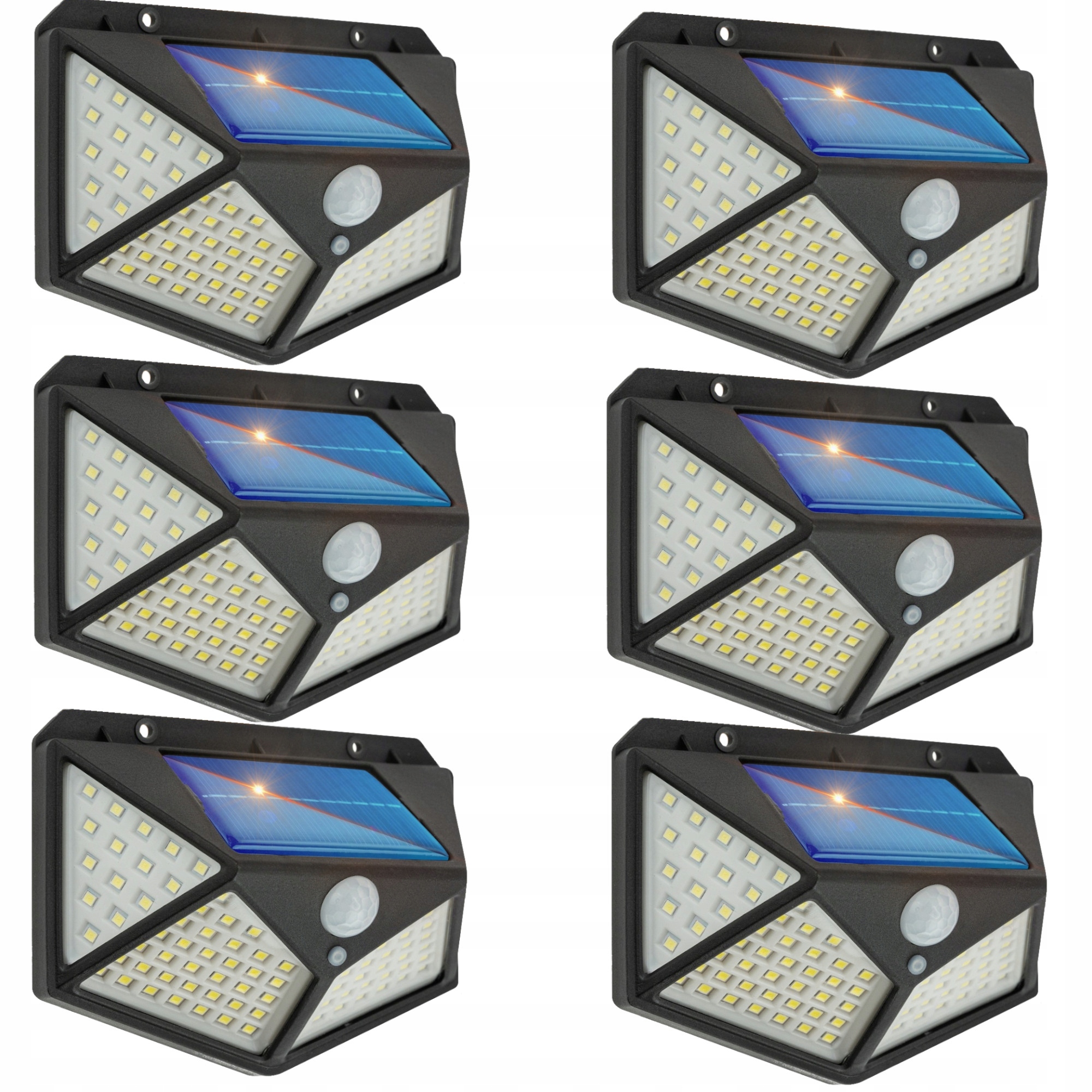 

6x Lampa Solarna Z Czujnikiem Ruch Zmierzchu Led