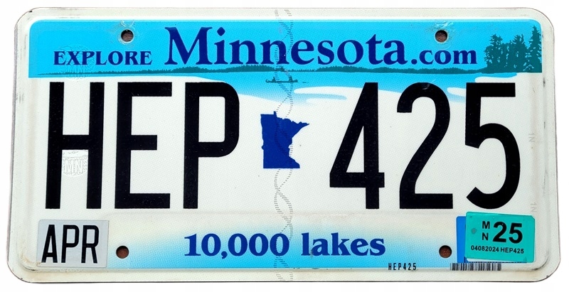 Minnesota - tablica z USA dla kolekcjonera