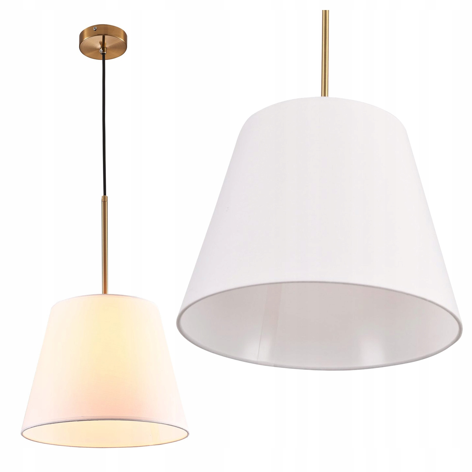 Závěsné Stropní Svítidlo Převis E27 Bílá Zlatá Elena Sanico Goldlux