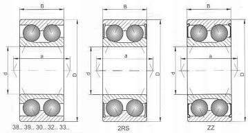 Łożysko 30BG5222 MGK 30x52x22 =30BD5222T1X Kod producenta 30bg5222