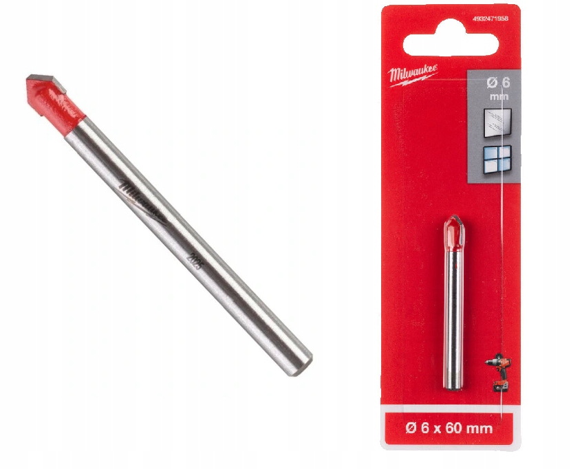 

Milwaukee Wiertło do szkła Ceramiki 6mm węglik