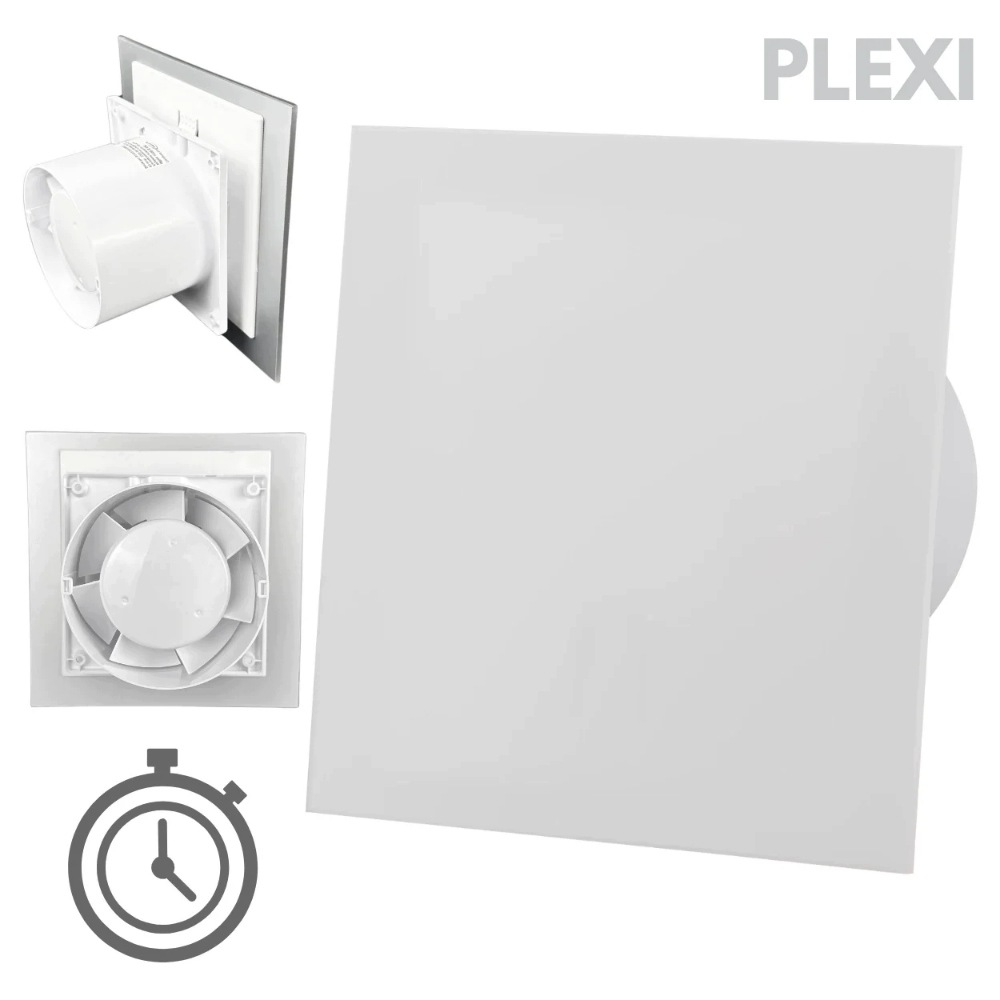 Koupelnový ventilátor Drim 100 (ts) Plexi bílý mat