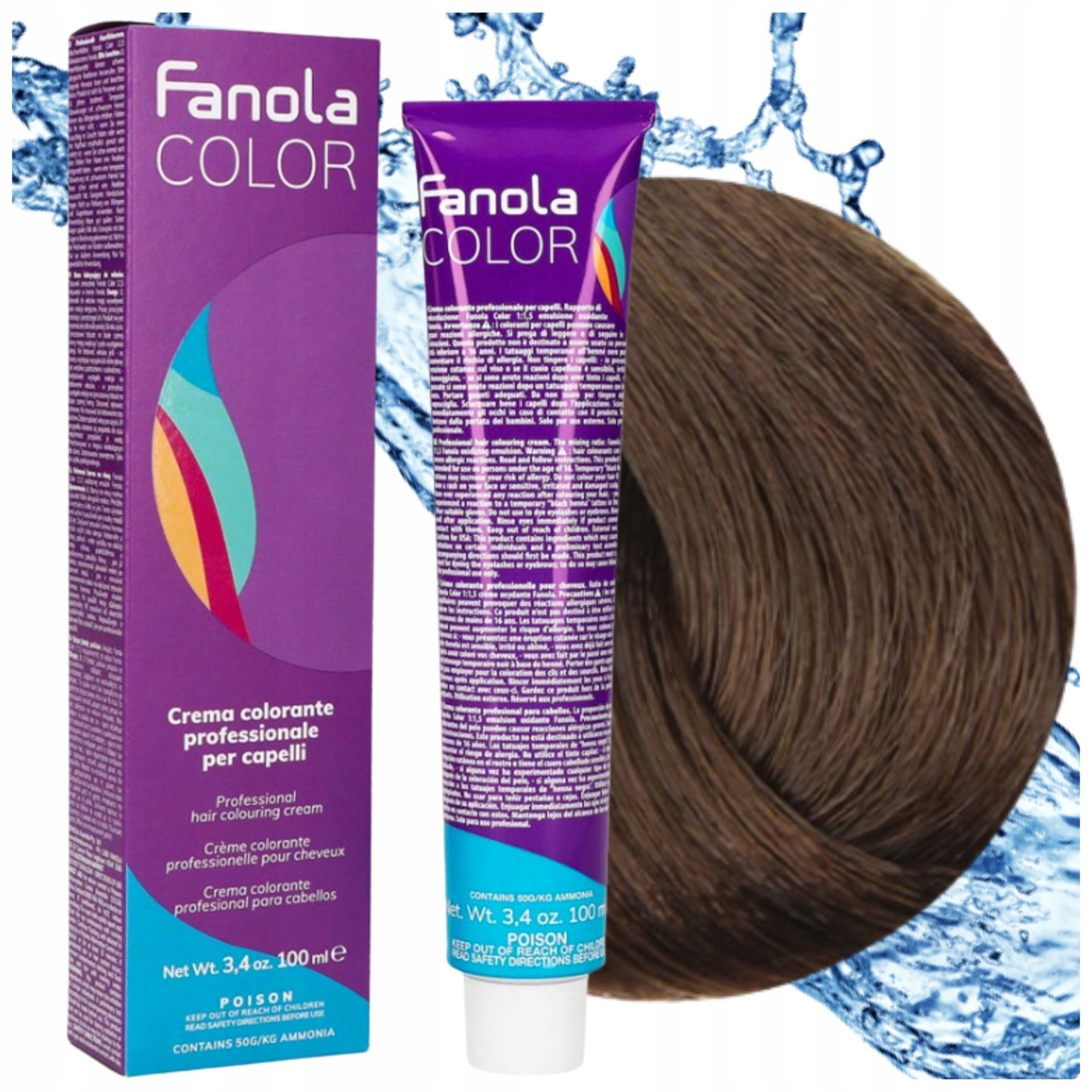 Farba do Włosów Fanola 7.0 Crema Colore Profesjonalna Trwała 100 ML-Zdjęcie-0