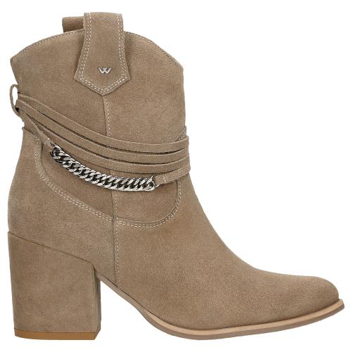Dámské kotníkové boty kovbojské boty Wojas velur béžové vel. 37