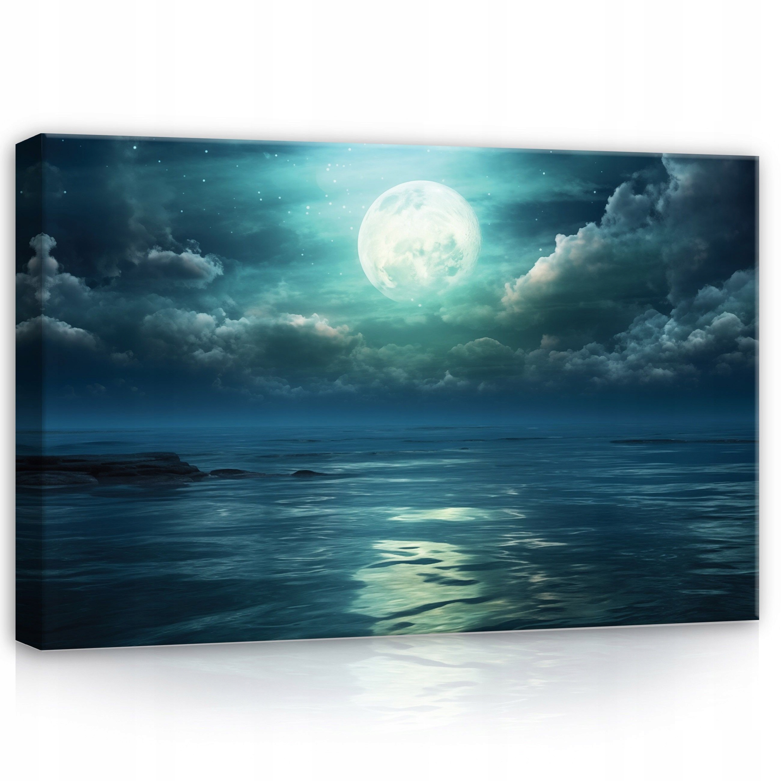 Obraz 120x80 Noc Plný oceán Moře Voda Mraky Hvězdy Klid Tajemství