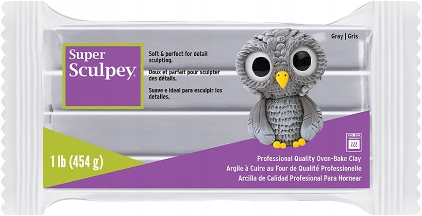 

Sculpey Glina Do Rzeźbienia 454g Gray Szara
