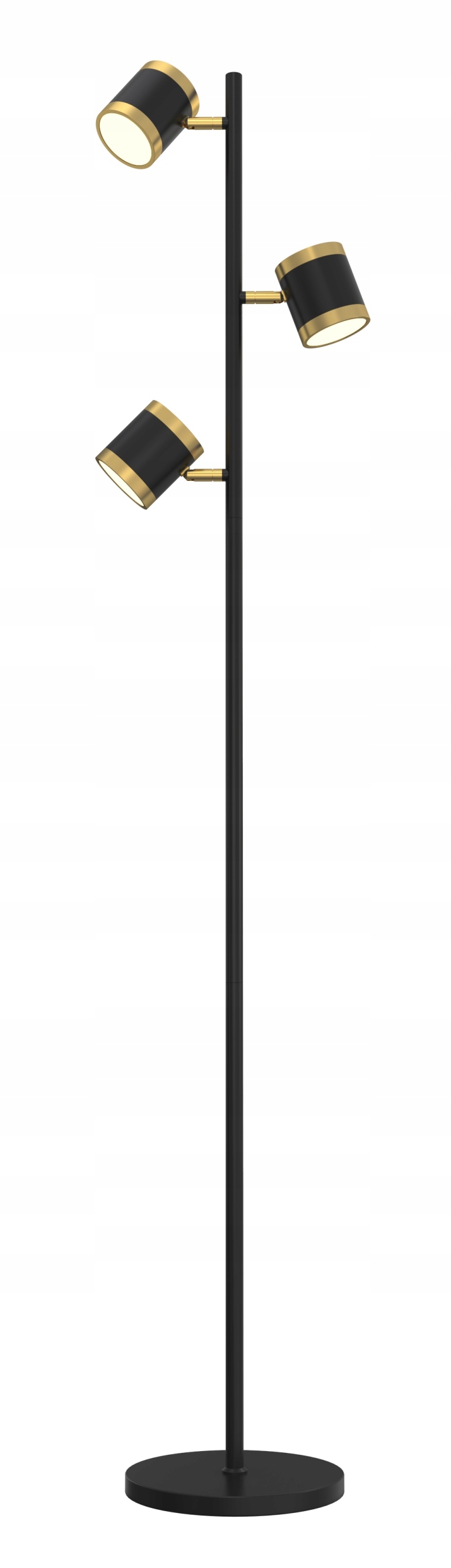 Led podlahová lampa Malta s nastaviteľným tienidlom, 3 body svetla, stojaca, 3000K