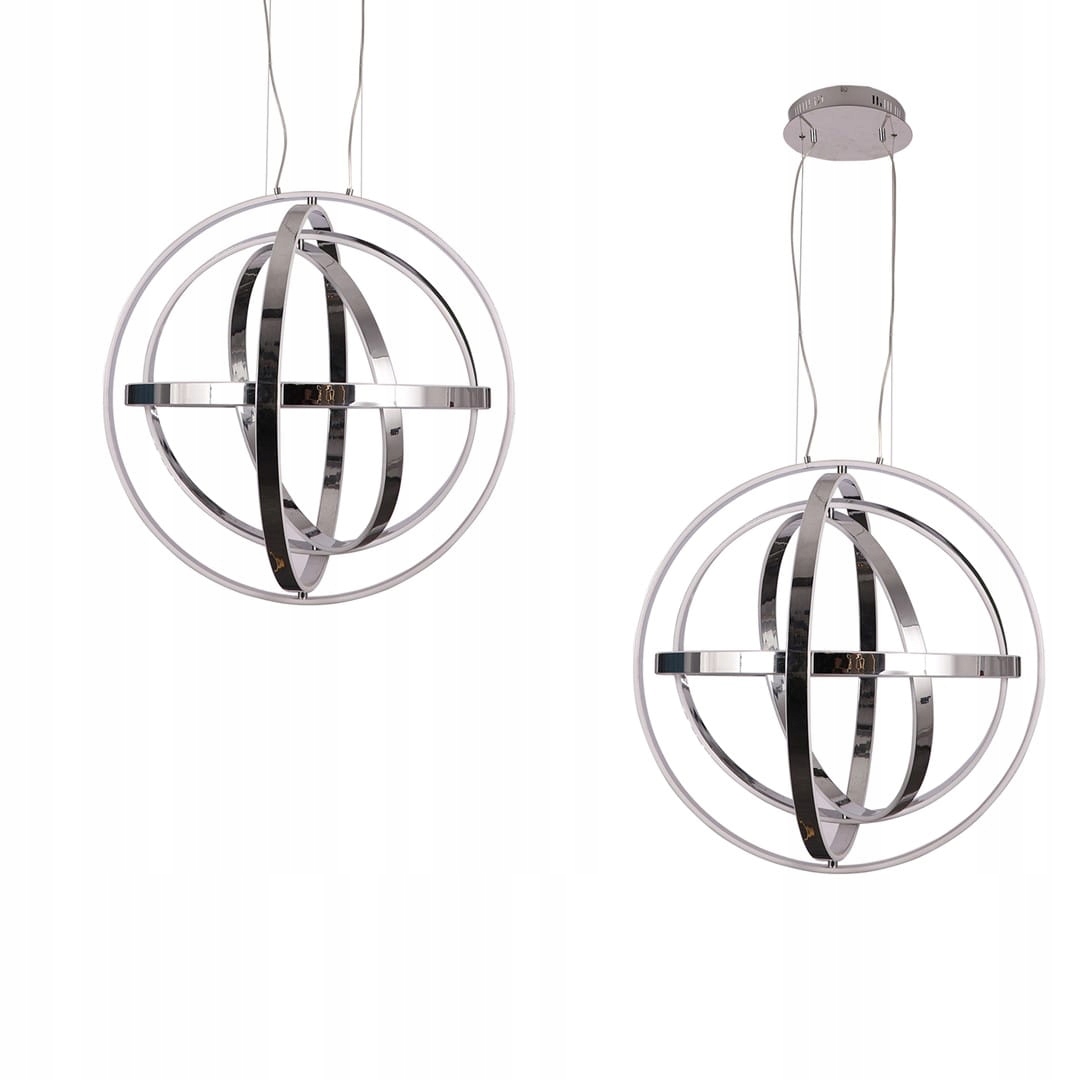 Lampa wisząca Copernicus Chrome w kolorze chrom z elementami akrylowymi