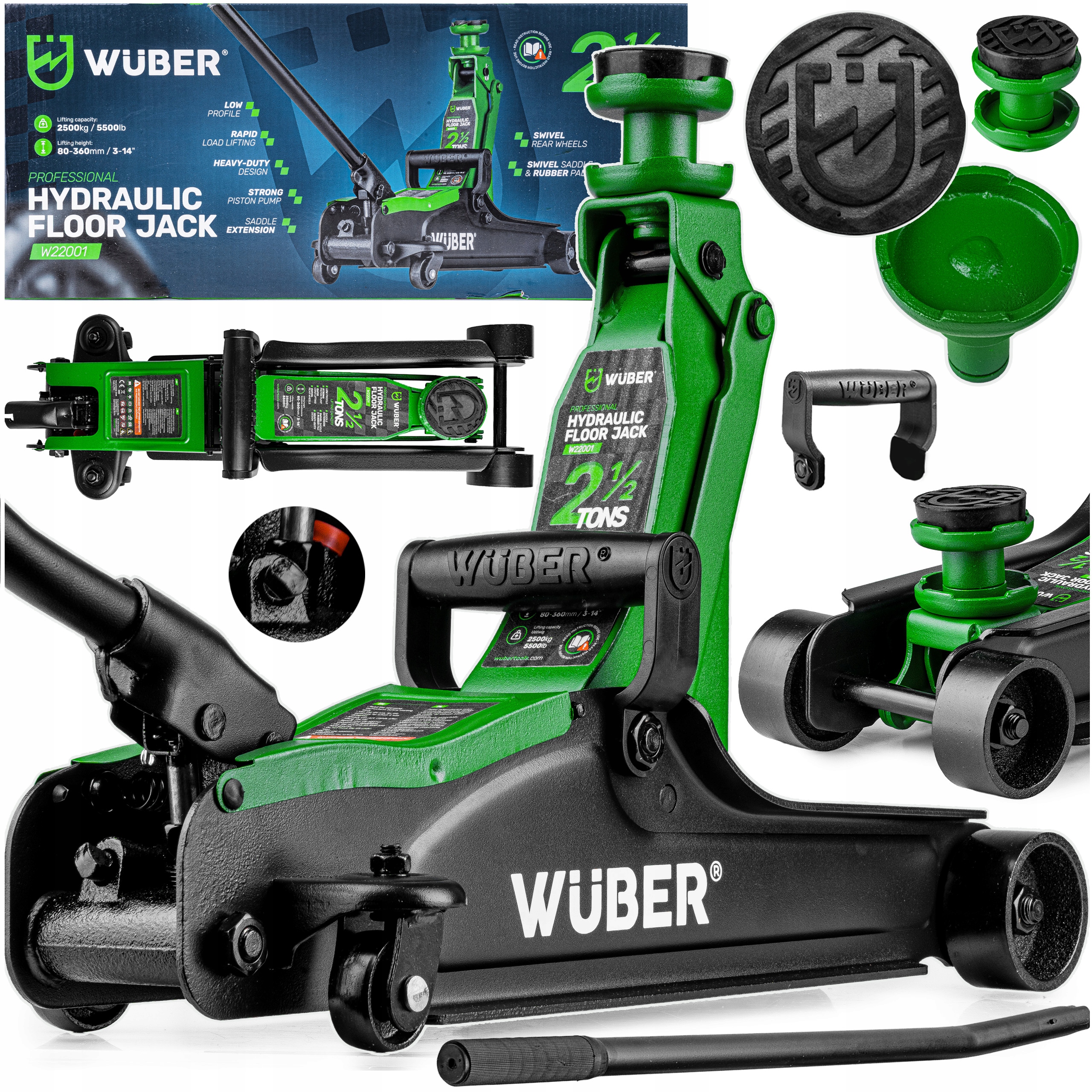 Hever Automobilový Žába Nízkoprofilový Hydraulický 90 360 mm 2,5T