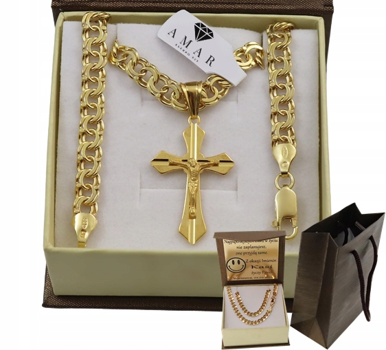 Pánský Řetízek Řetízek Garibaldi S Křížem Pr 925 585, Gravírování Bonus