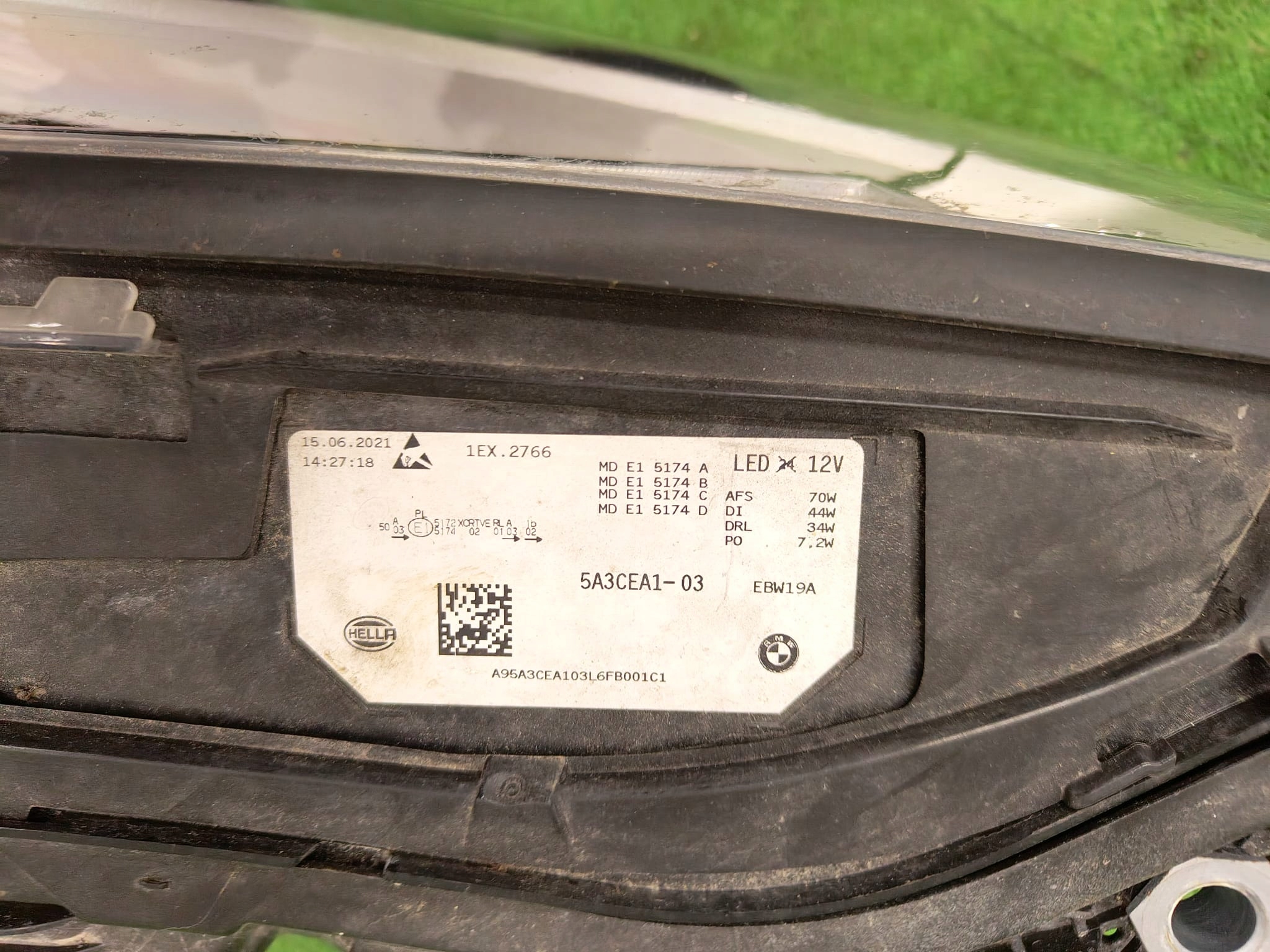 BMW IX I20 light front LASER right left EU 5A3CEA1 5A3CEA2