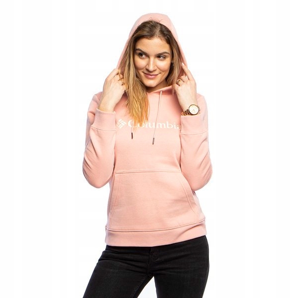 Mikina s kapucí broskvová Columbia XL