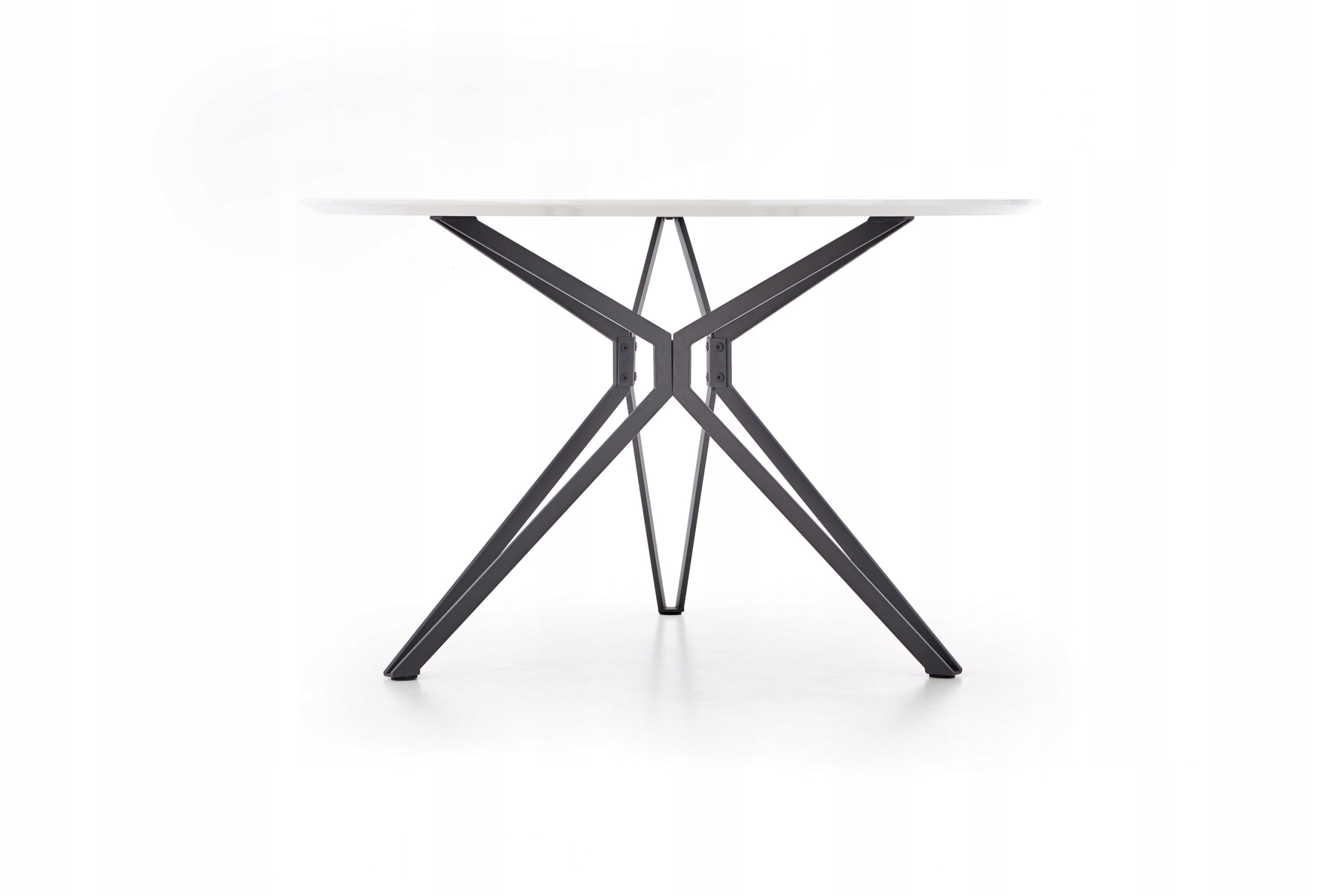 STÓŁ OKRĄGŁY PIXEL MDF BIAŁY CZARNY fi120 HALMAR Kształt blatu okrągły