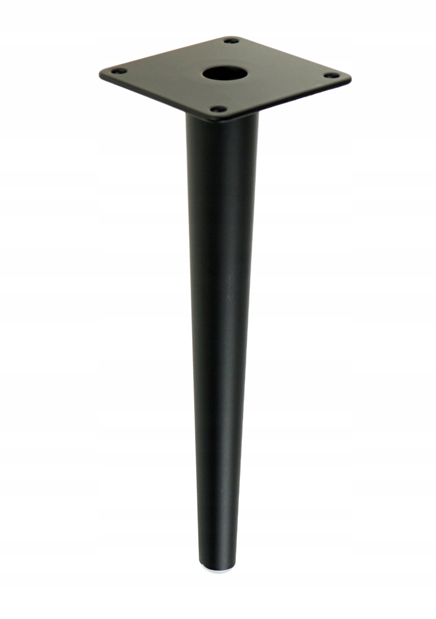 

Noga stalowa stożek 23 cm blacha montażowa, czarna