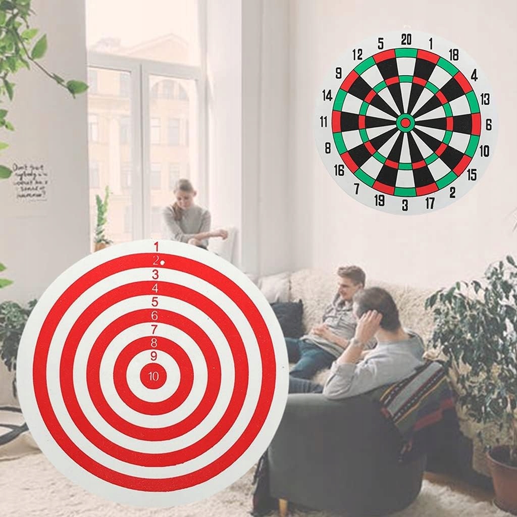 TARCZA DART DWUSTRONNA 30CM RZUTKI TABLICA LOTKI CELOWANIE DO TARCZY GRA Rodzaj sizalowa