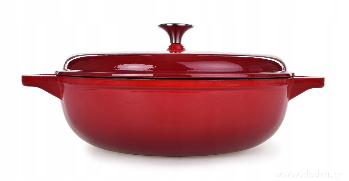 Litinový kulatý hrnec s poklicí Dedra Casserole, 4,5 L