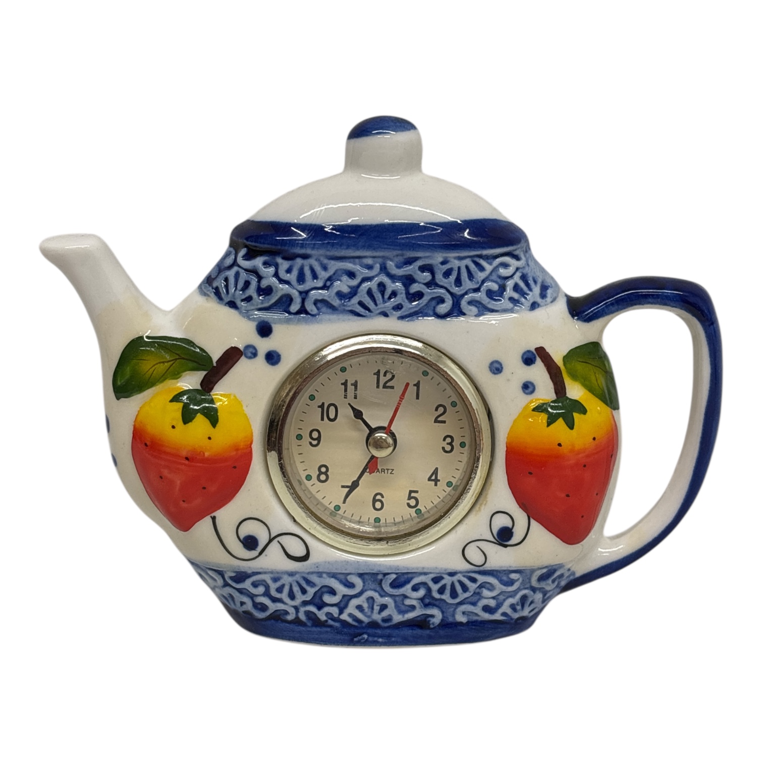 Porcelanowy zegar czajnik.