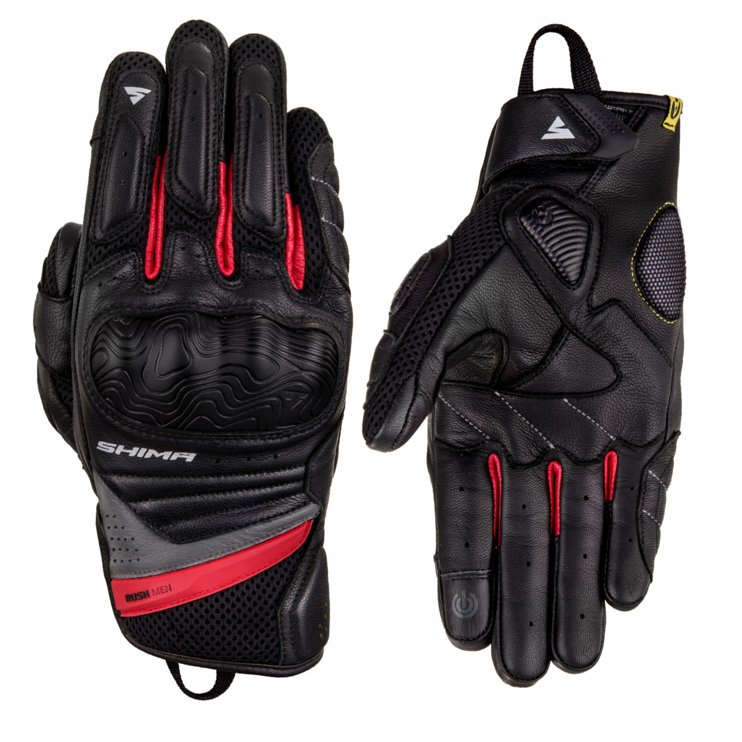 

Rękawice motocyklowe Shima Rush Red letnie Gratisy