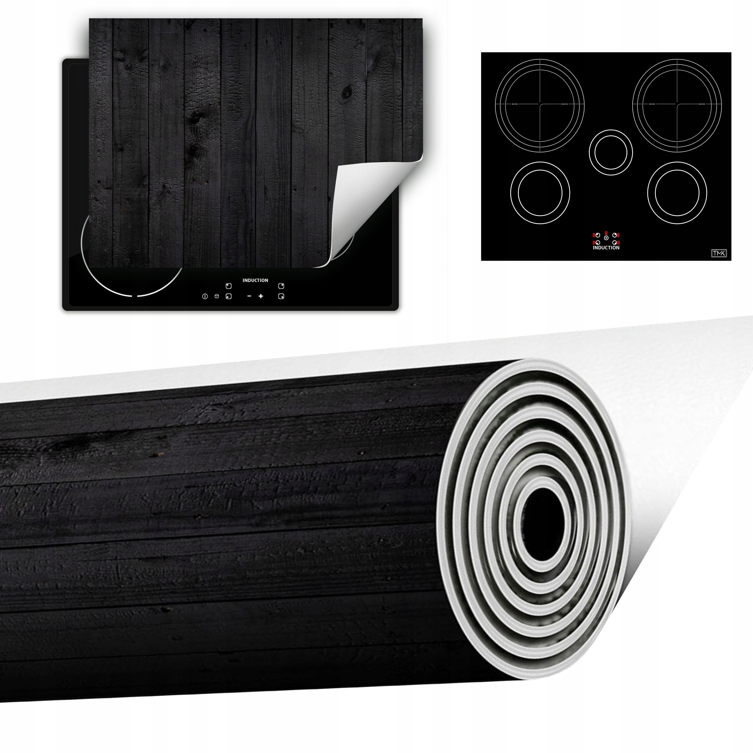 Vinylová Podložka Do Kuchyně Více Místa 70x52 černá dřevo