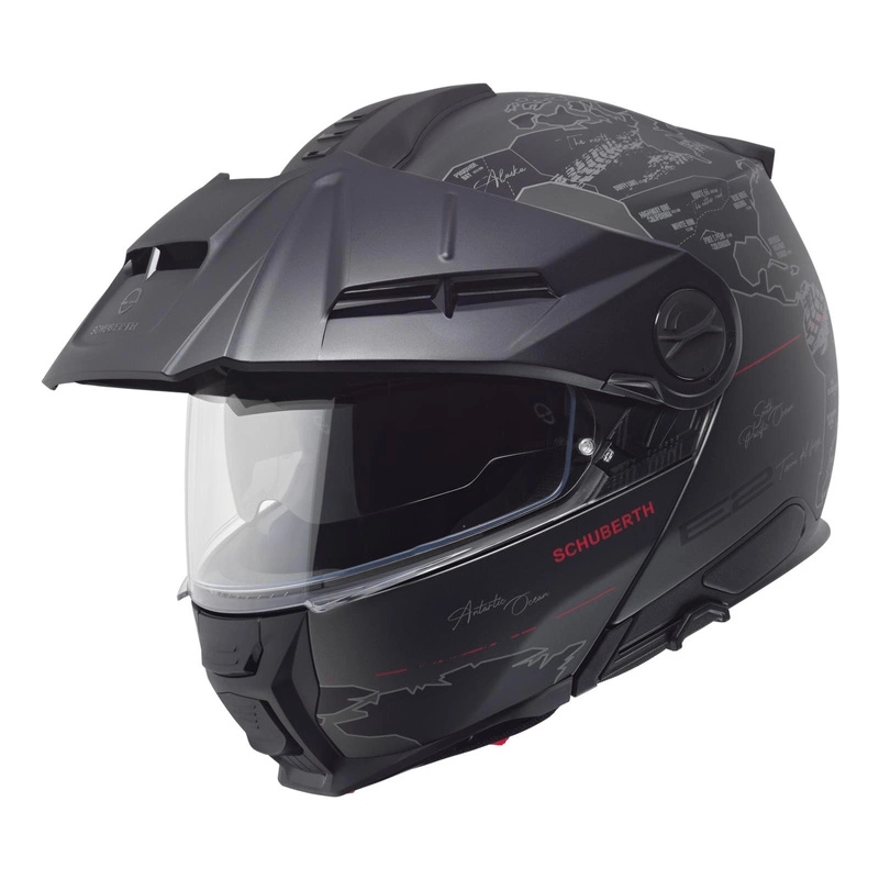 Čeľusťová prilba Schuberth E2 Ece Atlas Anthracite s krytom Darčeky