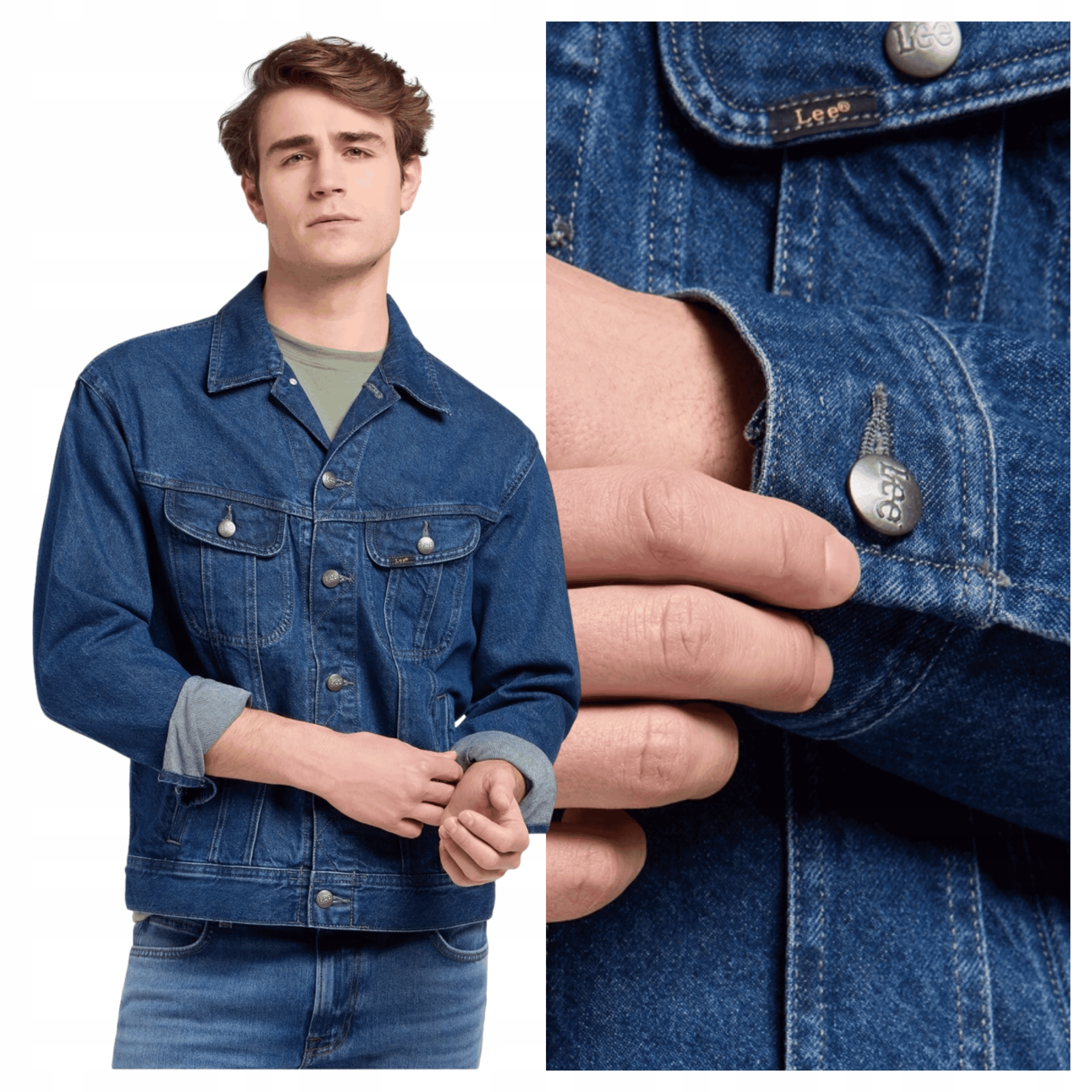 Pánská džínová bunda Lee Relaxed Rider Jacket Modrá Casual XL