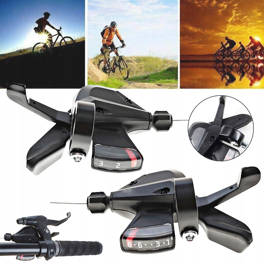 3X8 PRĘDKOŚCI ROWER MTB DŹWIGNIA HAMULCA ZMIANY BIEGÓW ROWER PRZERZUTKA X2