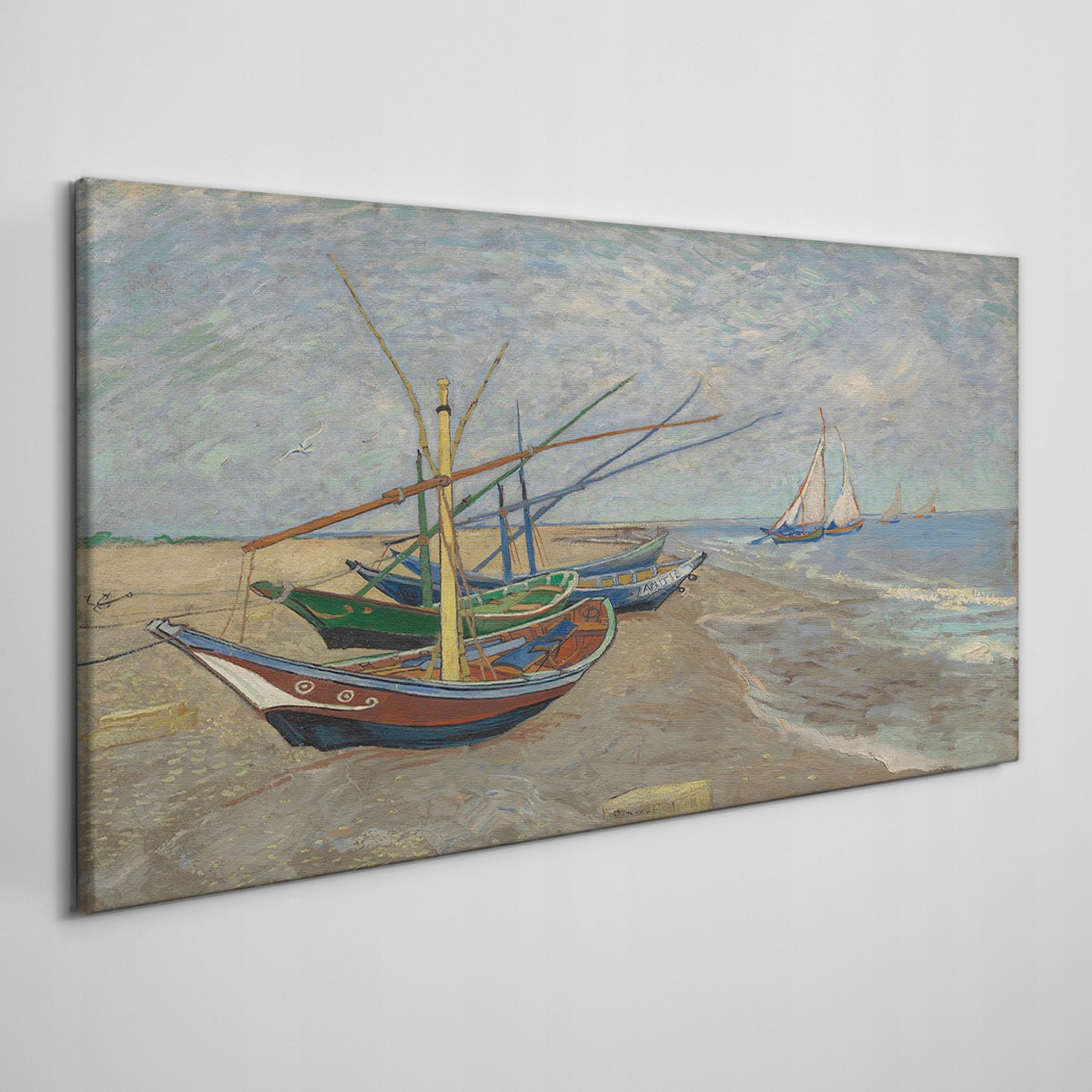 

Obraz na płótnie Łodzie na plaży Van Gogh 100x50