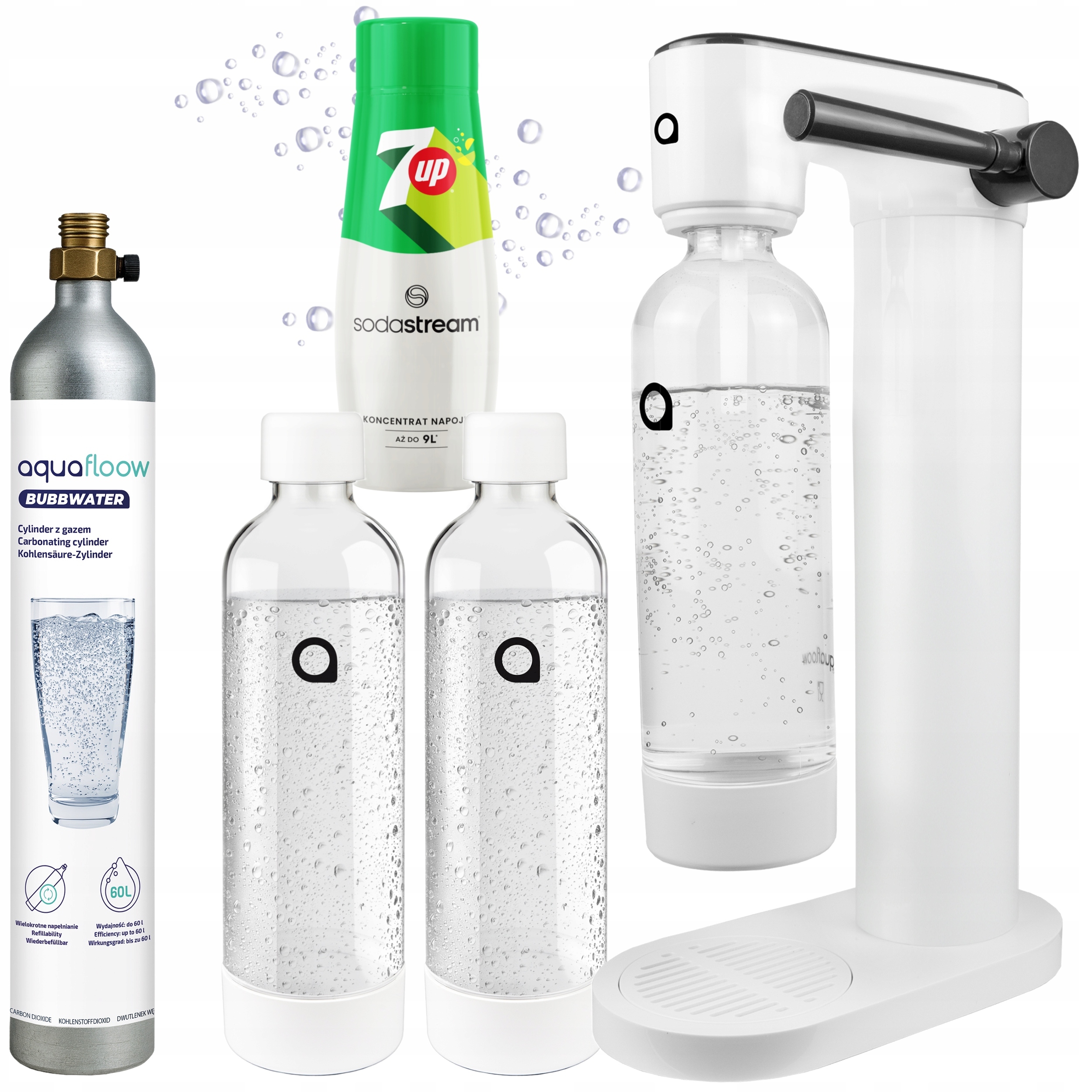 Aquafloow Výrobník Sody Sodastream 7up 2x lahev 800ml