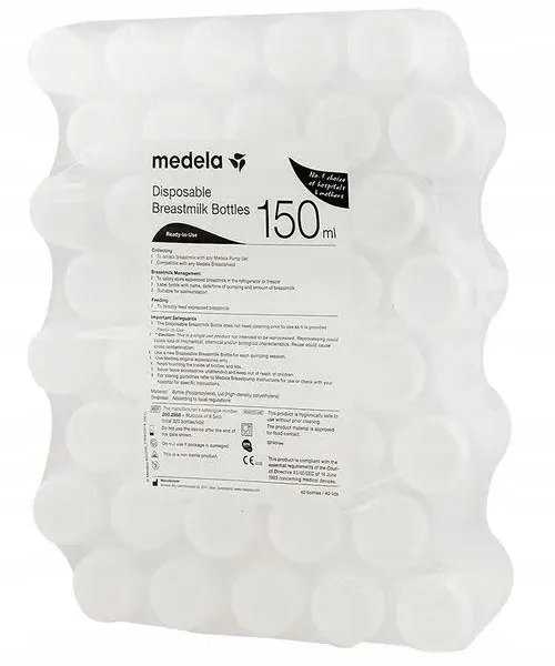 Butelki jednorazowe 150 ml 40 szt. 200.2956 Medela
