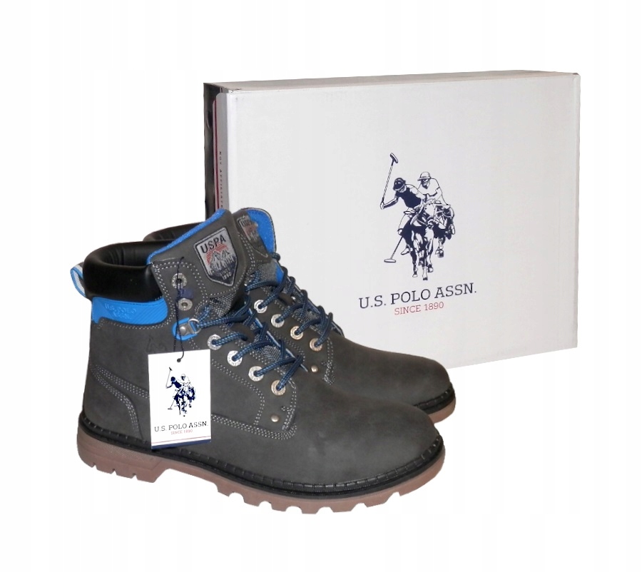 Pánské Trekové Boty U.s. Polo Assn. Šedé Vysoké 44